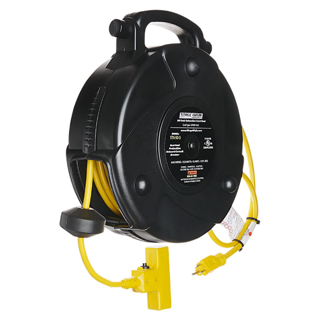14 AWG Retractable Power Cable Reels Stage Ninja