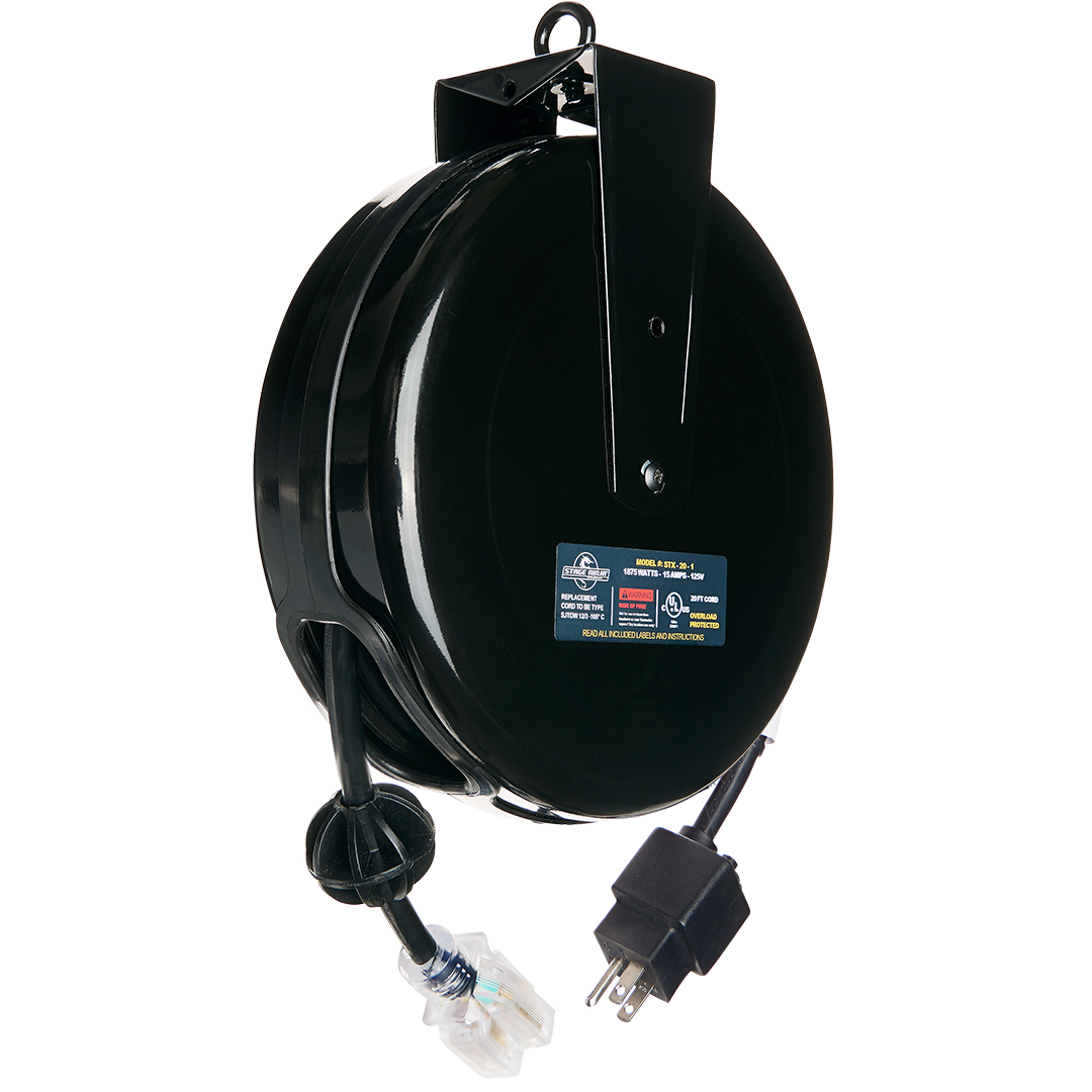 STX-20-1 ] Stage Ninja® 20 Foot Retractable 12/3 Power Reel